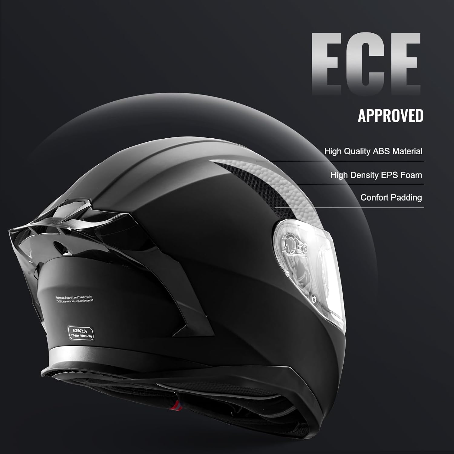 Detalle de Motorradhelm mit Bluetooth Schlitz DOT geprüft