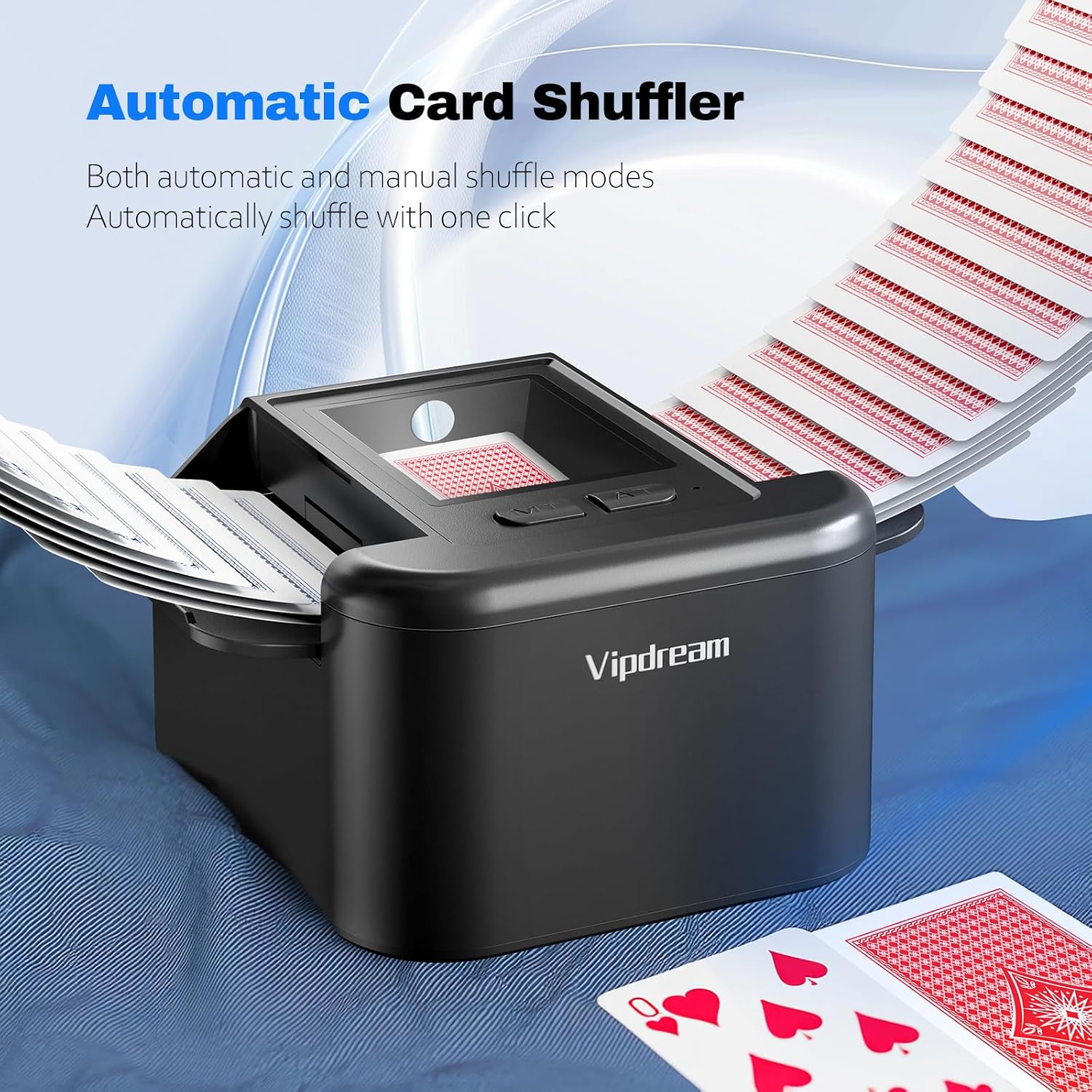 Detalle 2 de Vipdream Automatic Card Shuffler 1-2 Decks 🎲