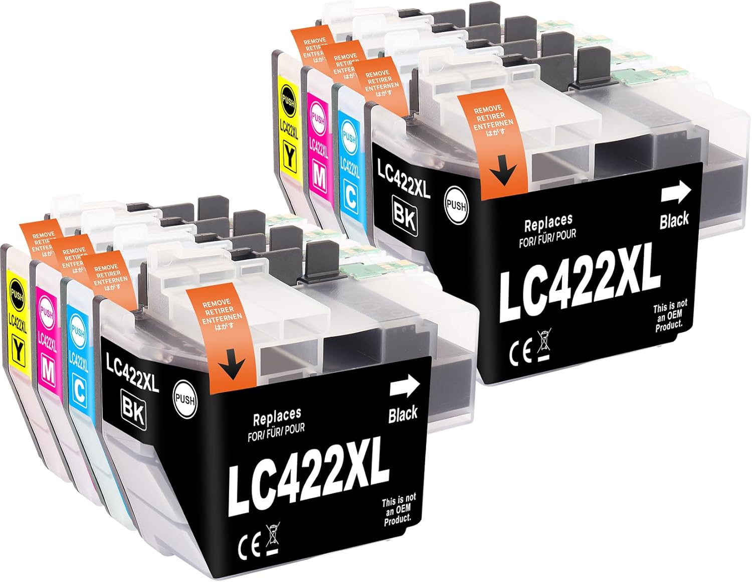 Cartouches Jhaan LC422XL pour Brother LC422XL ⚙