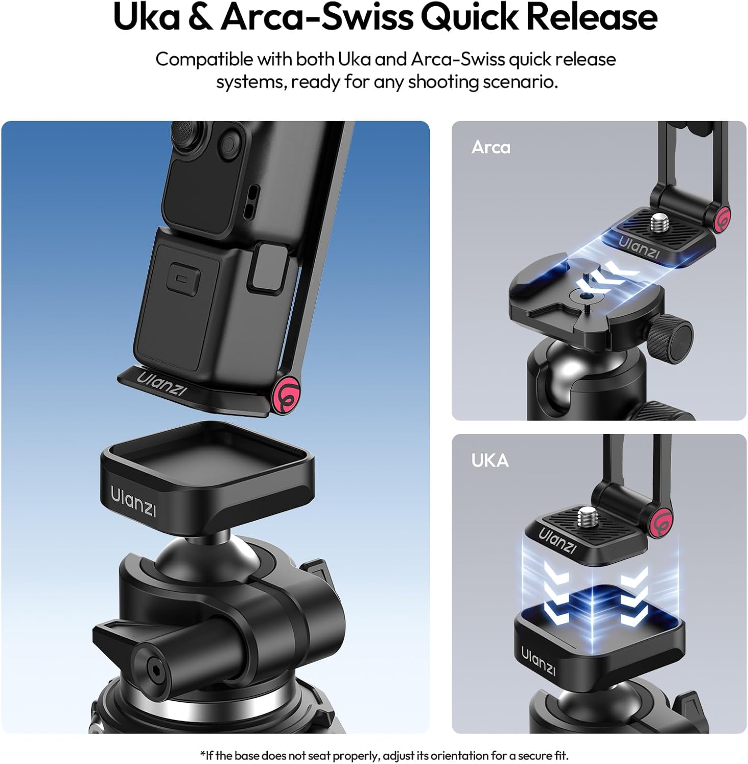 Thumbnail 1 de ULANZI MA66 Kamera-Stativ für DJI Osmo Pocket 3 (4): Schnellwechsel mit Uka/Arca-Swiss, faltbarer Selfie-Stick & Hakenstativ