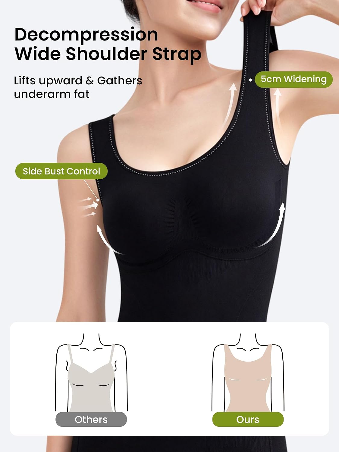 Detalle 1 de KKPeople Easy-Off Shapewear Bodysuit with Tummy Control and Seamless Design