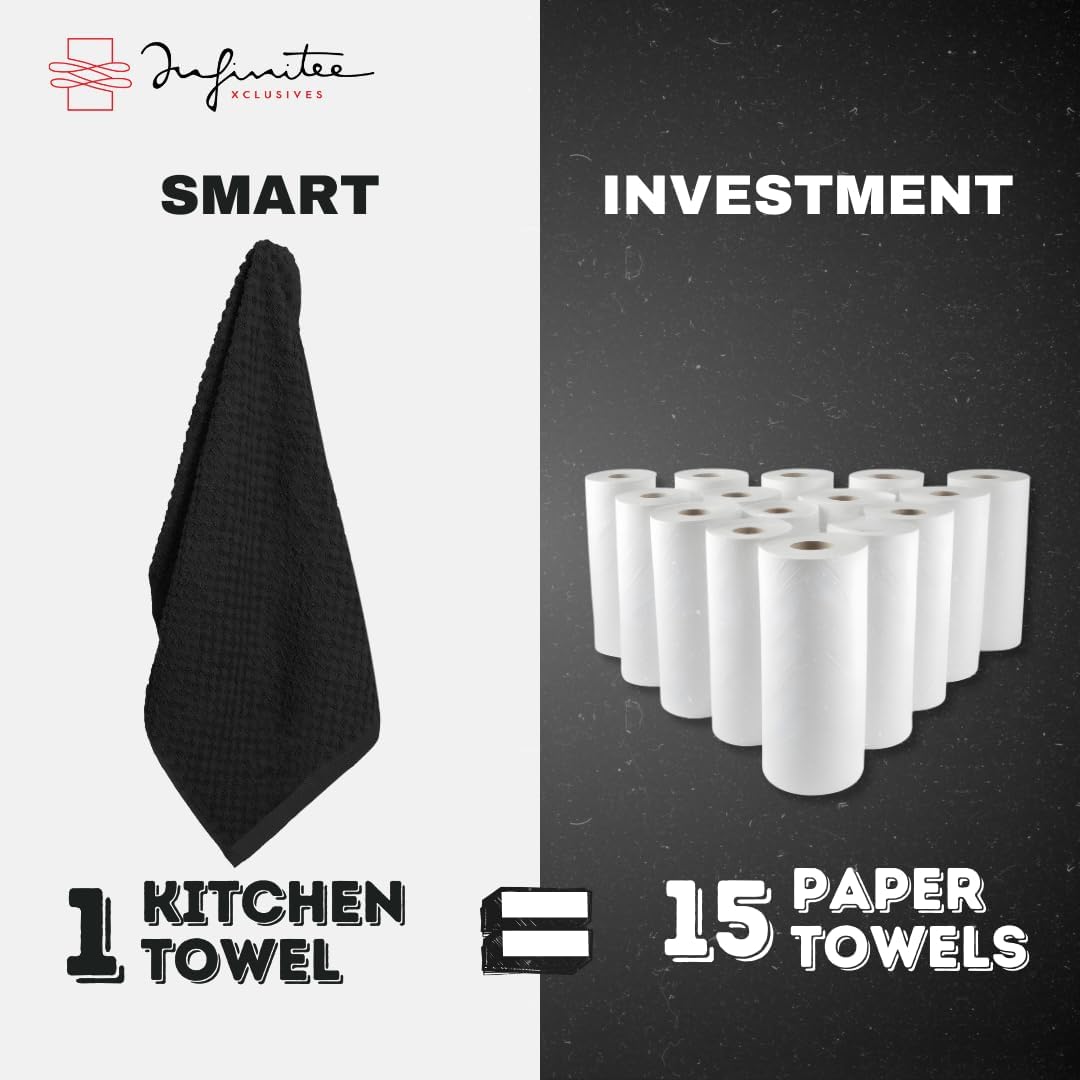 Thumbnail 6 de Infinitee Xclusives Cotton Kitchen Towels, 6-Pack