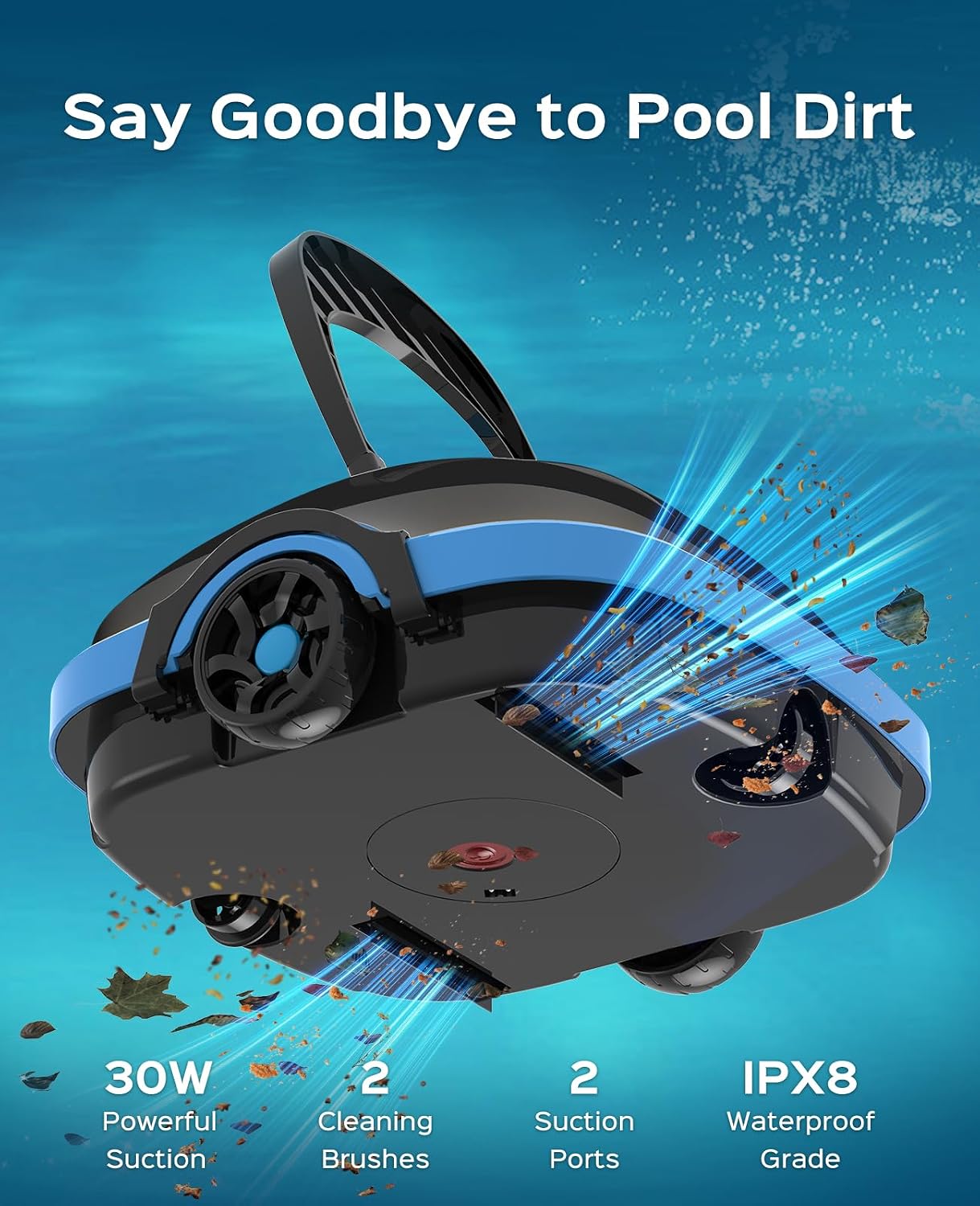 Detalle de WYBOT Osprey 200 — Robot Piscine sans Fil pour Piscines Hors Sol jusqu’à 50 m²