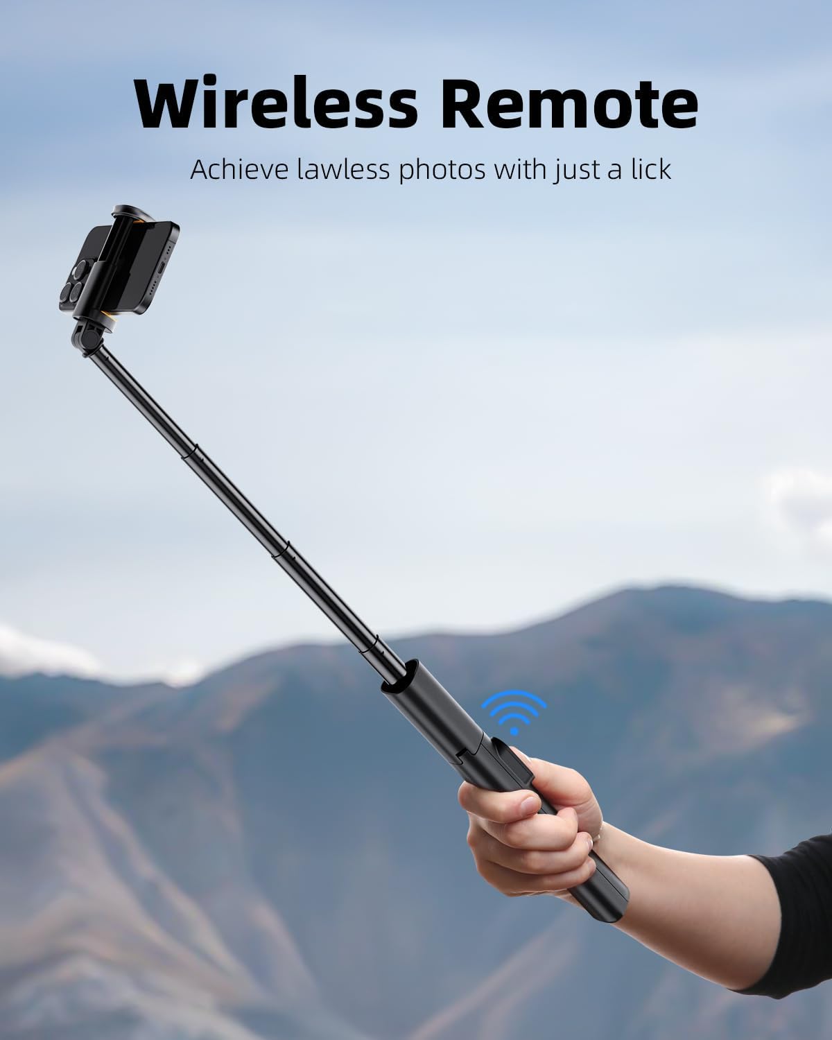 Detalle 1 de TODI TDST04BKUS Selfie Stick Tripod with Wireless Remote, 59-Inch Reach