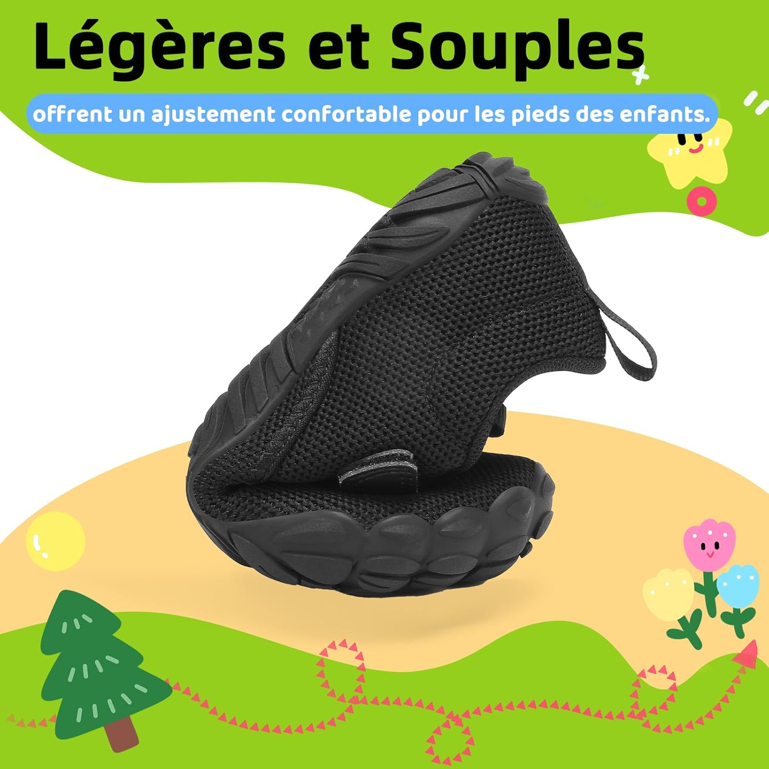 Thumbnail 5 de SAGUARO Enfants Chaussures Minimalistes Antidérapantes et Légères Barefoot Shoes, Tailles 24-36