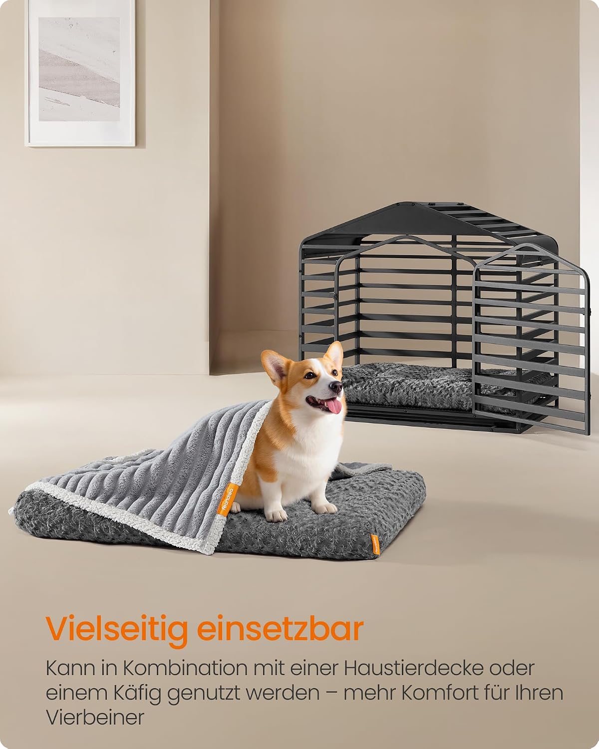 Thumbnail 3 de Feandrea Hundebett L – weiche, waschbare Hundematte 95 × 60 cm, schiefergrau