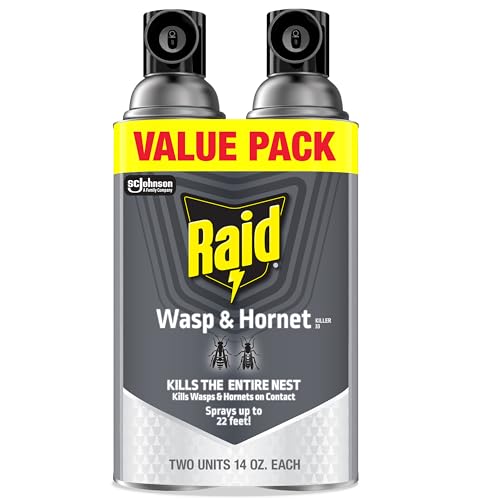 Raid Wasp & Hornet Killer Spray — 2-Pack, 14 oz Each (Kills Entire Nest)