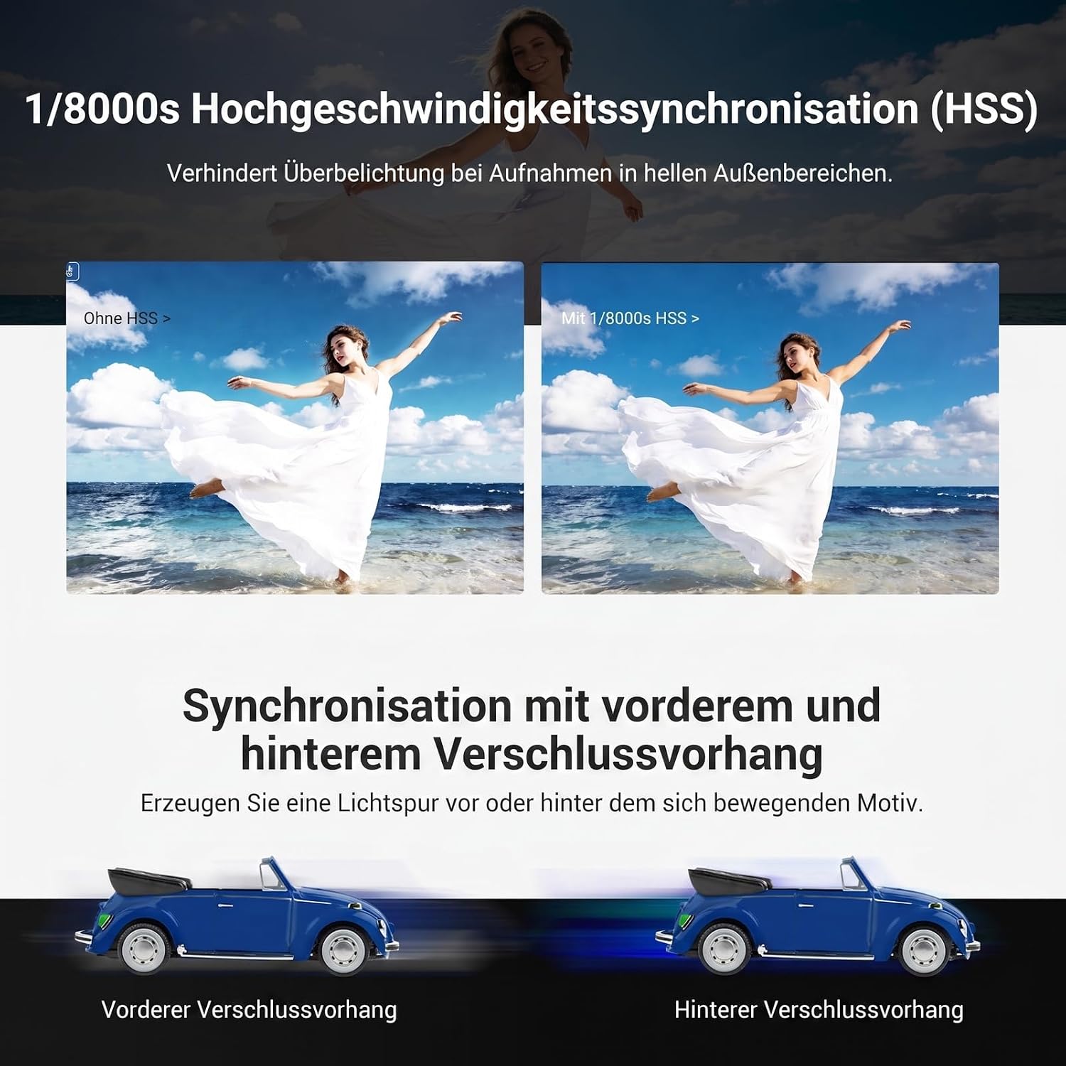 Detalle de NEEWER 100Ws TTL Blitz mit Rundkopf – 2,4G Funk, Sony-Kompatibilität, Touchscreen