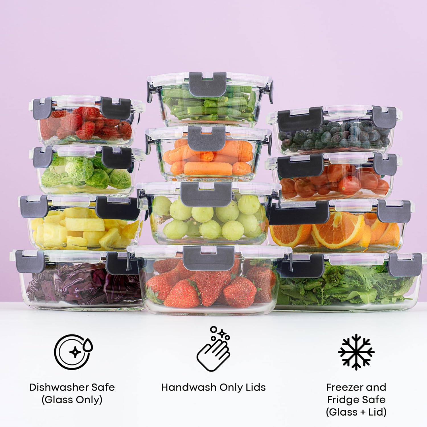 Thumbnail 5 de JoyJolt 24pc Glass Storage Containers 🍱
