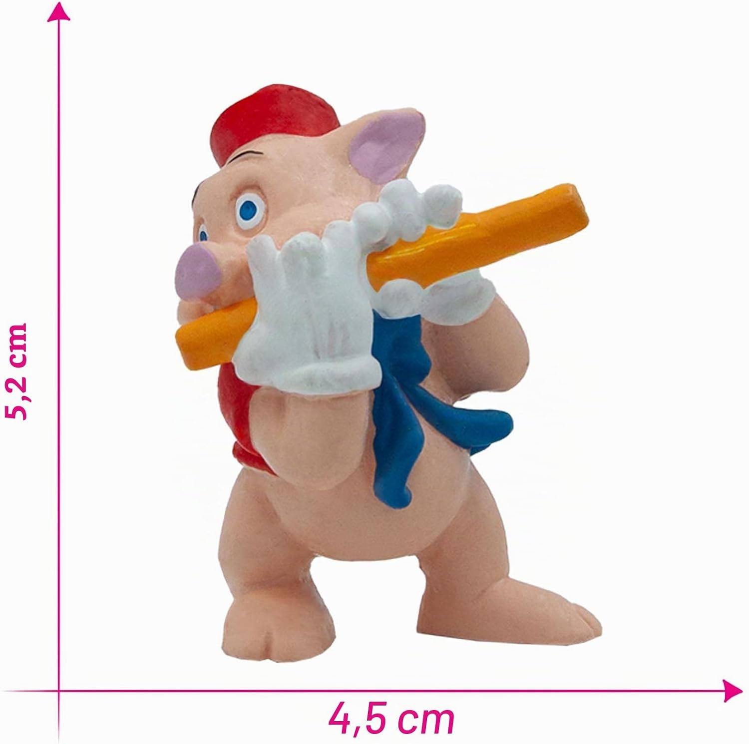 Detalle 2 de Bullyland 12490 lekfigur med Fifer från De tre små grisarna, 5,2 cm