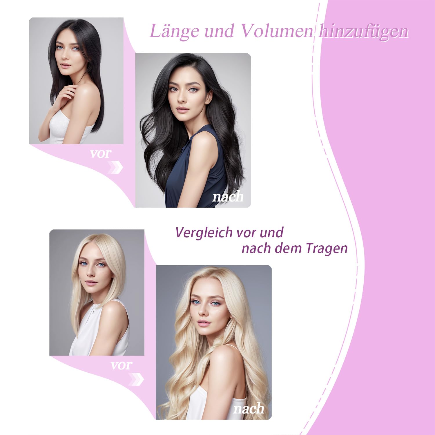 Detalle 2 de LieblichWelle Tape Extensions Echthaar 40 cm