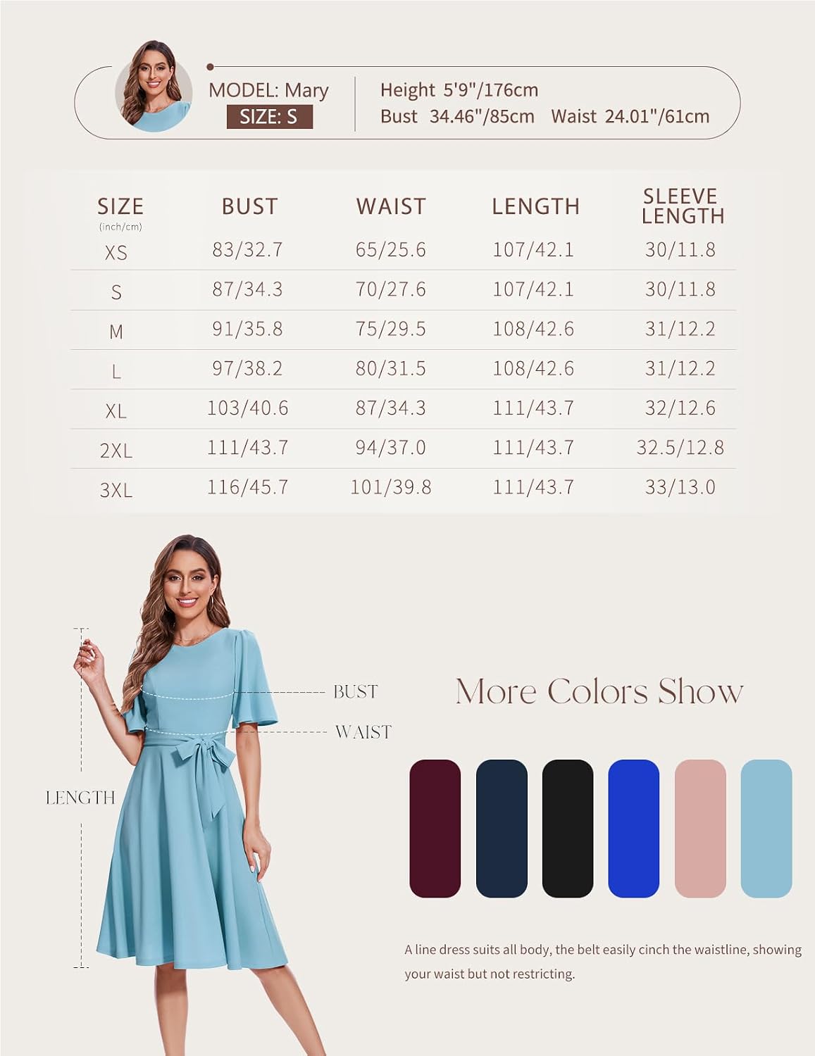 Thumbnail 6 de Bbonlinedress Cocktailkleid Damen Midilang