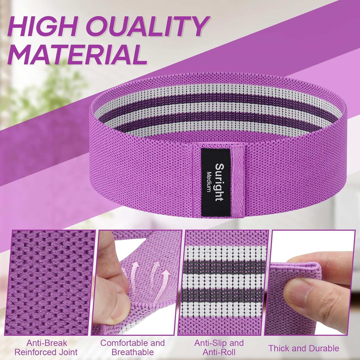 Thumbnail 1 de Suright Resistance Bands 3-piece fabric booty bands 🏋️♀