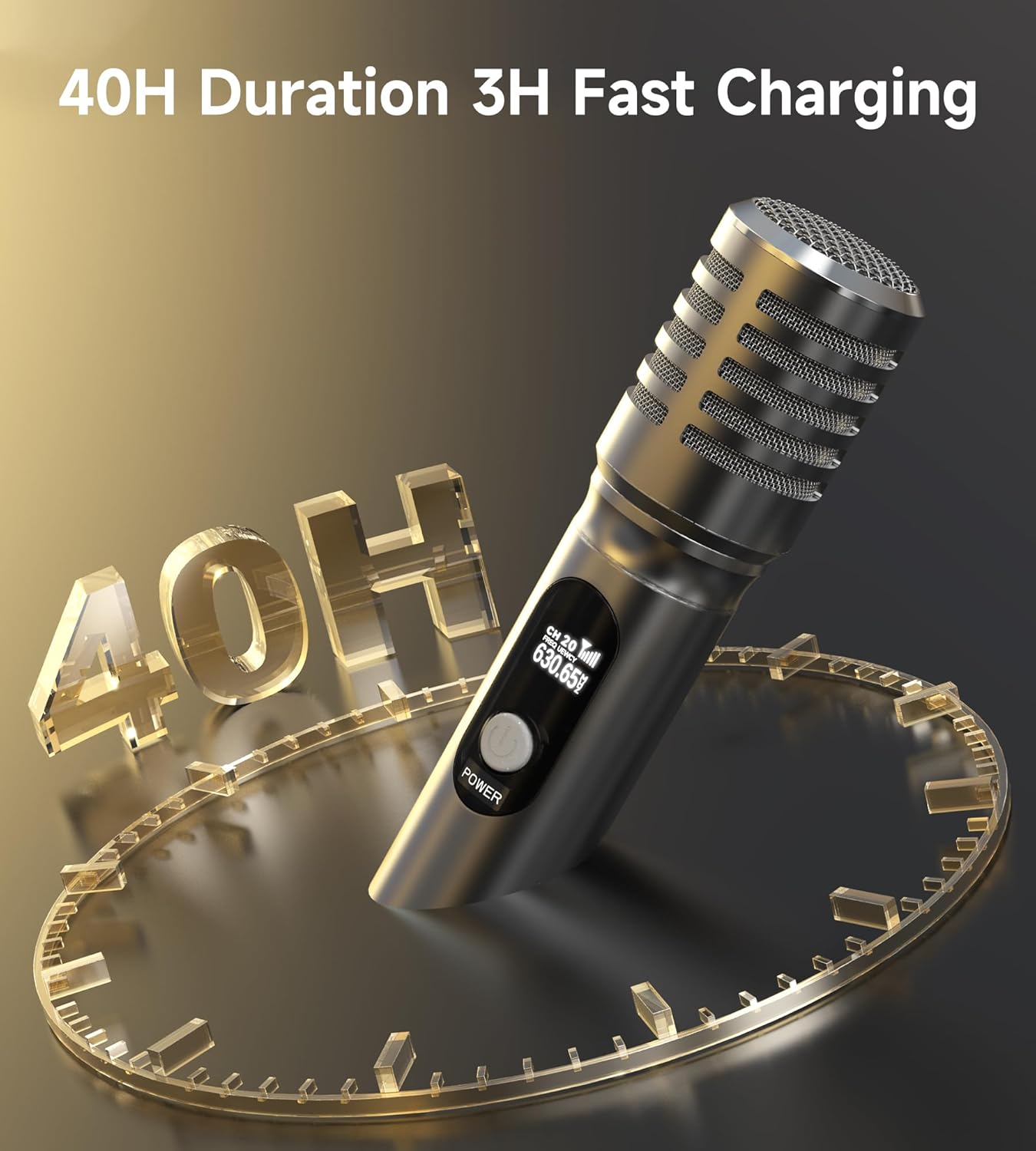 Thumbnail 5 de ECHOMUSSY Wireless Microphones: One-to-One Chip Connection, 40H Battery, 200FT Range