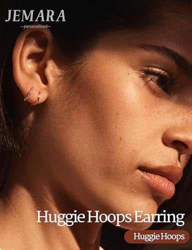 Thumbnail 7 de JEMARA Gold Hoops Earrings – 5 Pairs of 14K Gold Plated Hypoallergenic Small Hoops