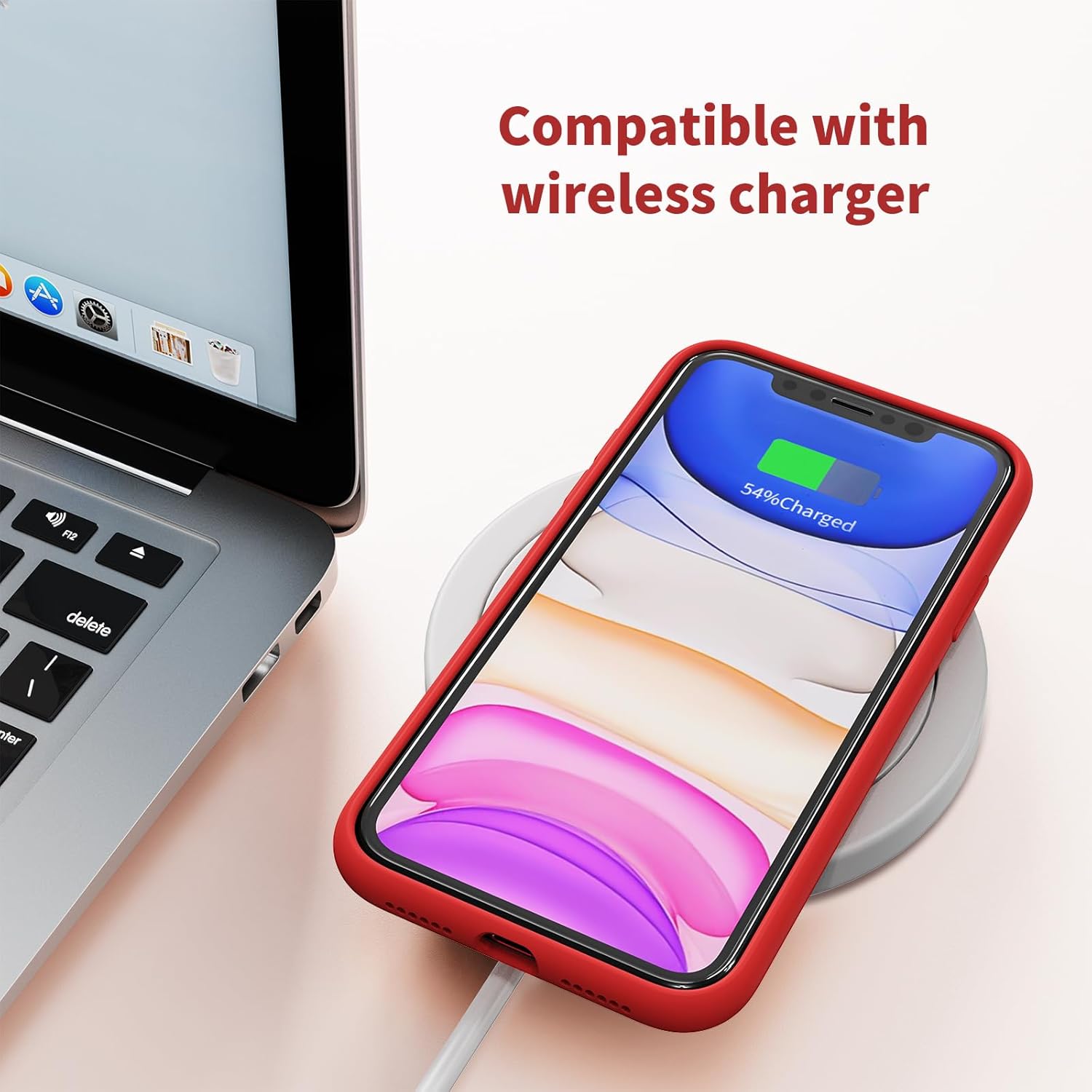 Thumbnail 5 de TAXXOE Liquid Silicone Case for iPhone 11 (6.1in) - Soft Ultra Slim Red
