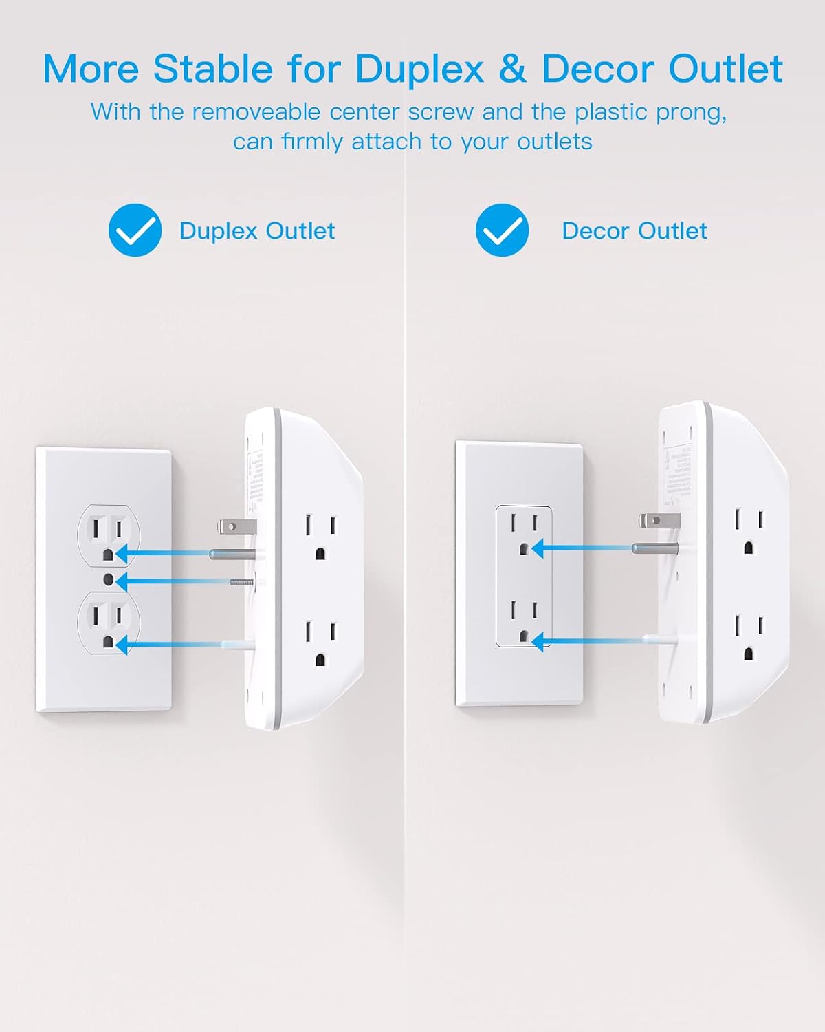 Thumbnail 4 de HANYCONY Outlet Extender with 4 USB Ports and Night Light 🔌