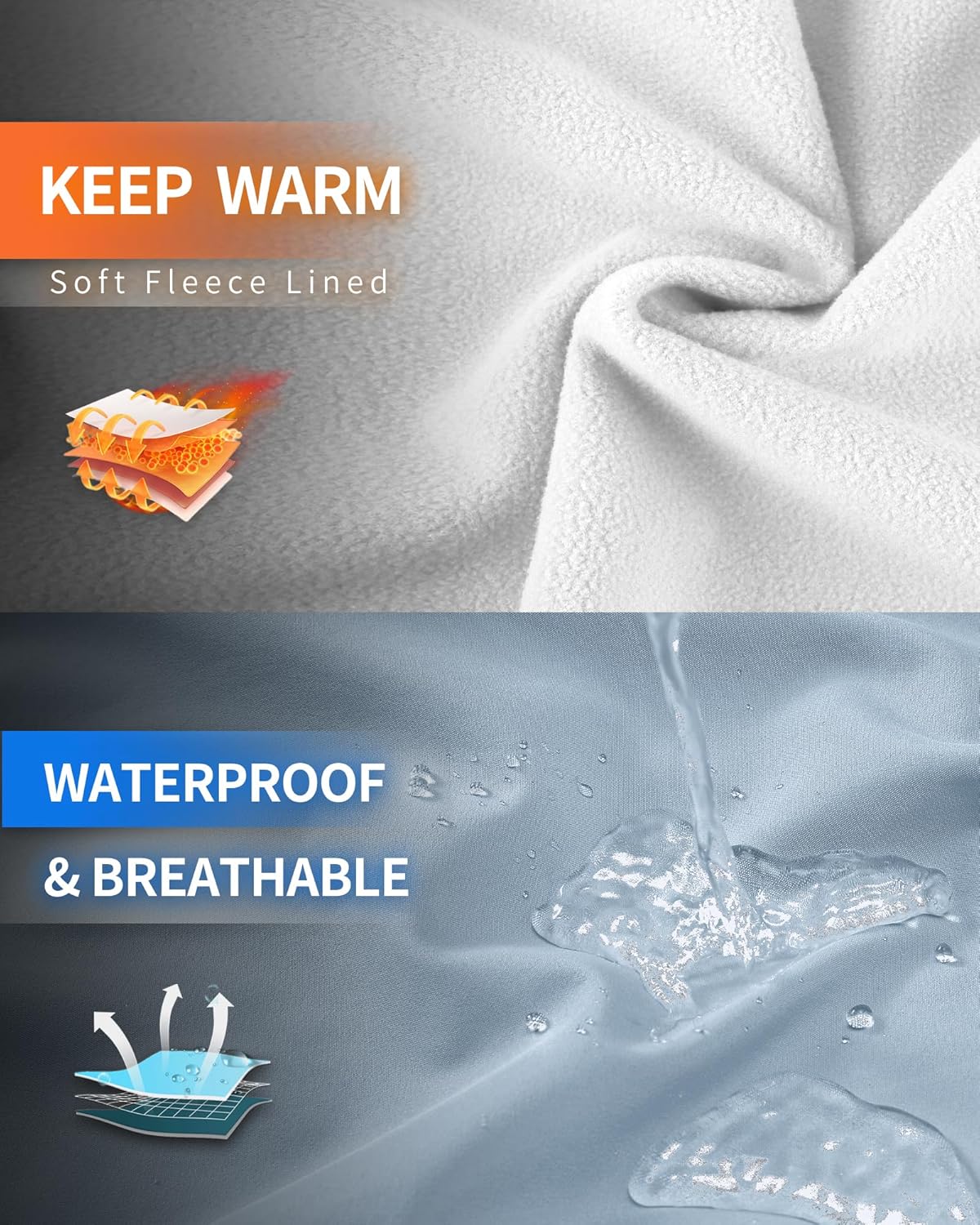 Detalle de Outdoor Ventures Damen Softshelljacke – wasserdichte, atmungsaktive Übergangsjacke mit Kapuze