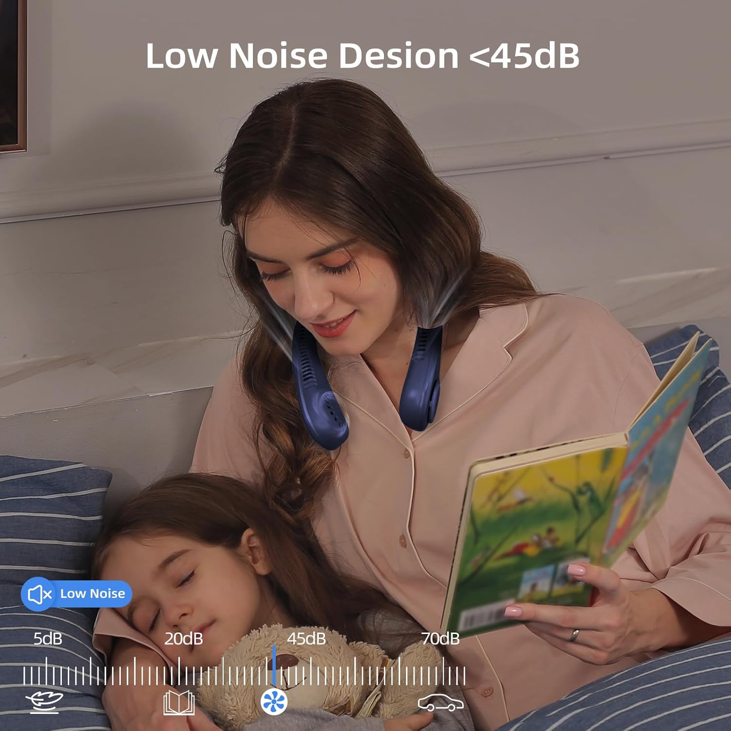 Thumbnail 4 de Jsdoin Portable Neck Fan: 5-Speed, USB-Rechargeable Bladeless Neck Fan with Aromatherapy and 360° Airflow