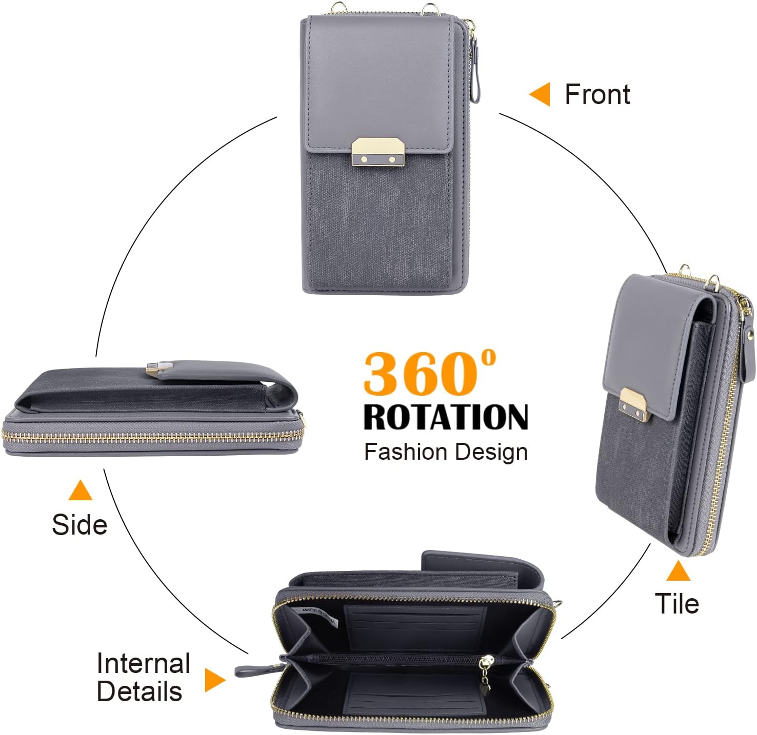 Detalle 2 de Aucuu Borsa a tracolla per cellulare 215 g