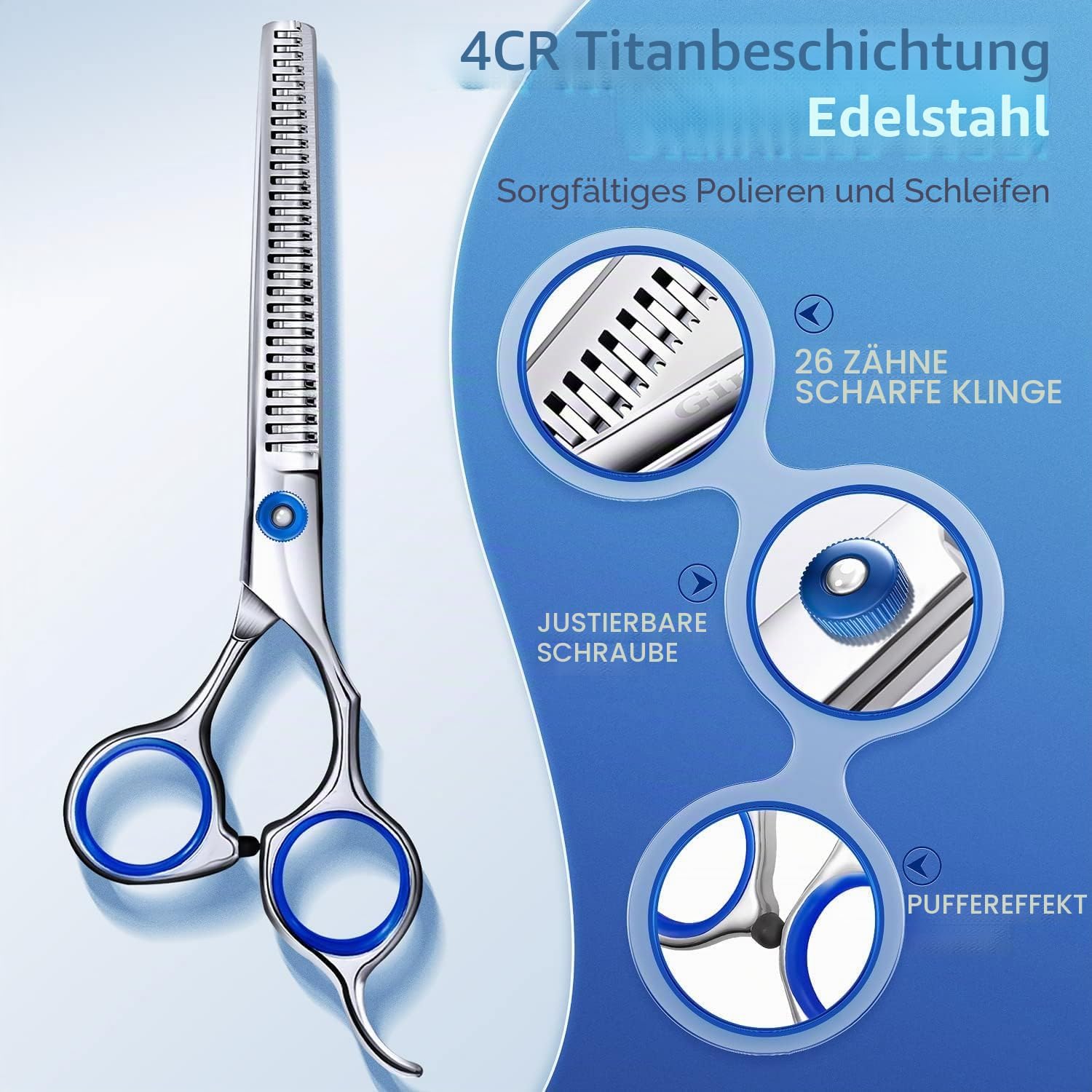 Detalle 1 de Gimars Hundepflege-Set 5-in-1 ✂