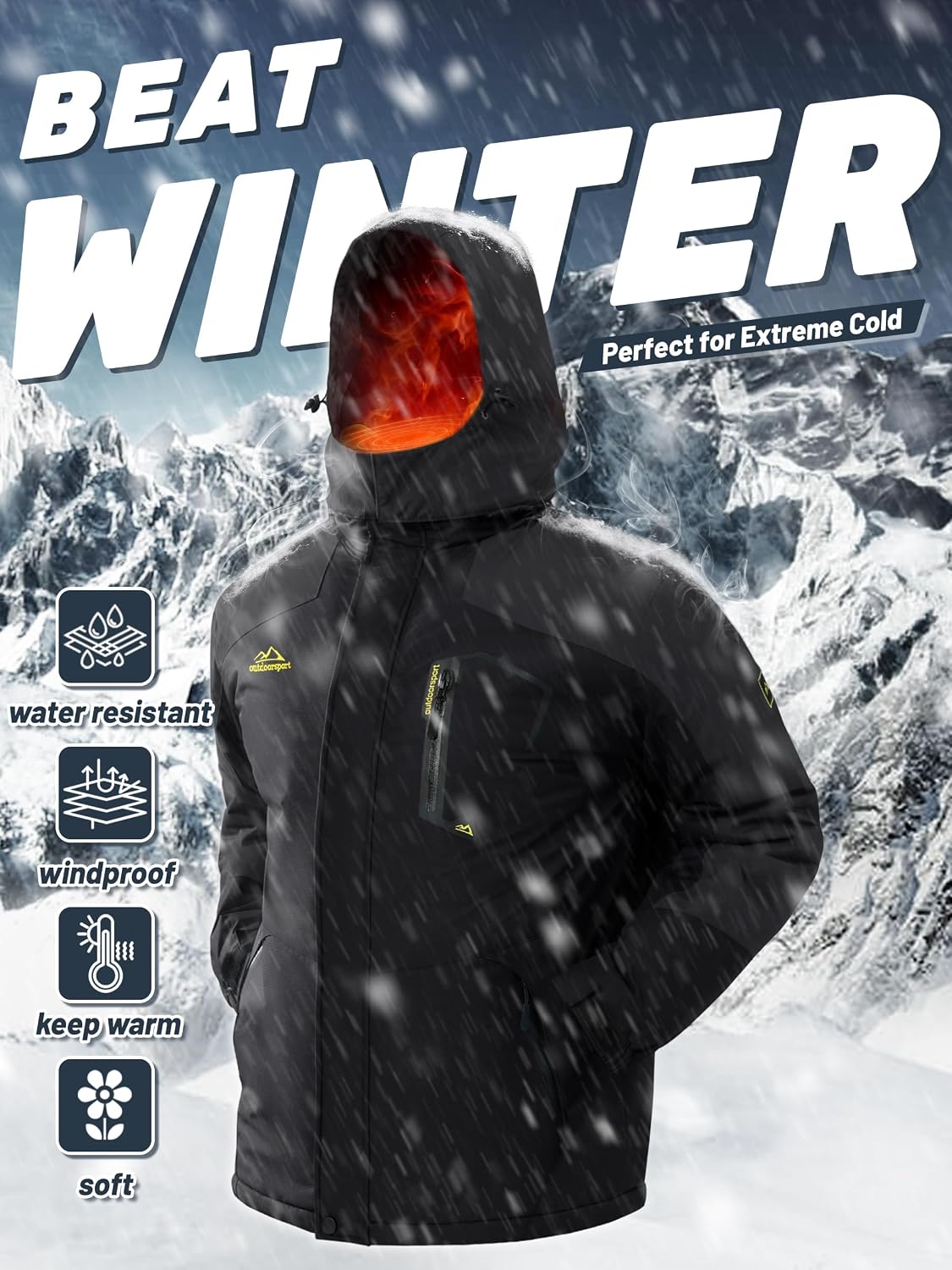 Thumbnail 5 de TACVASEN Manteau Hiver Coupe Vent 1️⃣