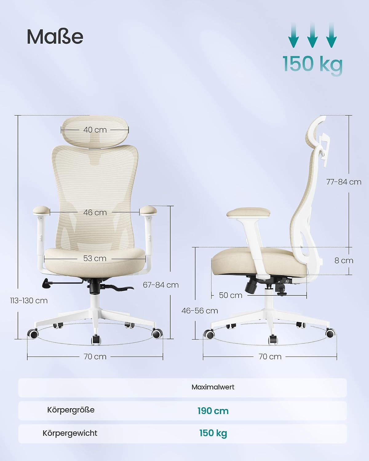 Thumbnail 1 de SONGMICS Bürostuhl ergonomisch leistungsstark und komfortabel