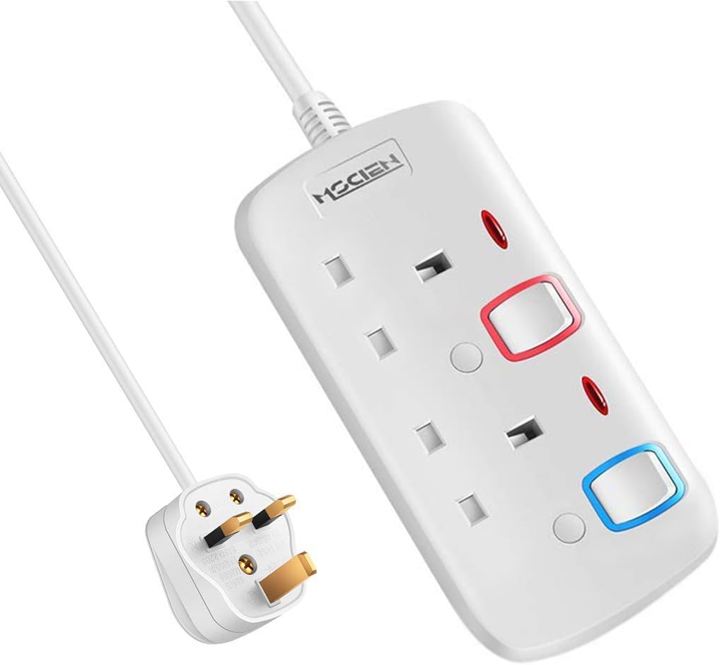 Detalle de Mscien 3M Extension Lead 2-socket with switches ๐