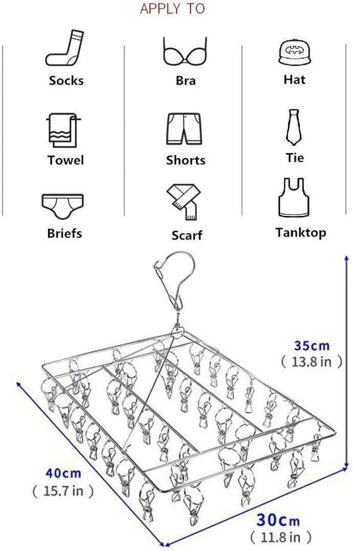 Thumbnail 3 de Stainless Steel Sock Drying Rack 36 pegs