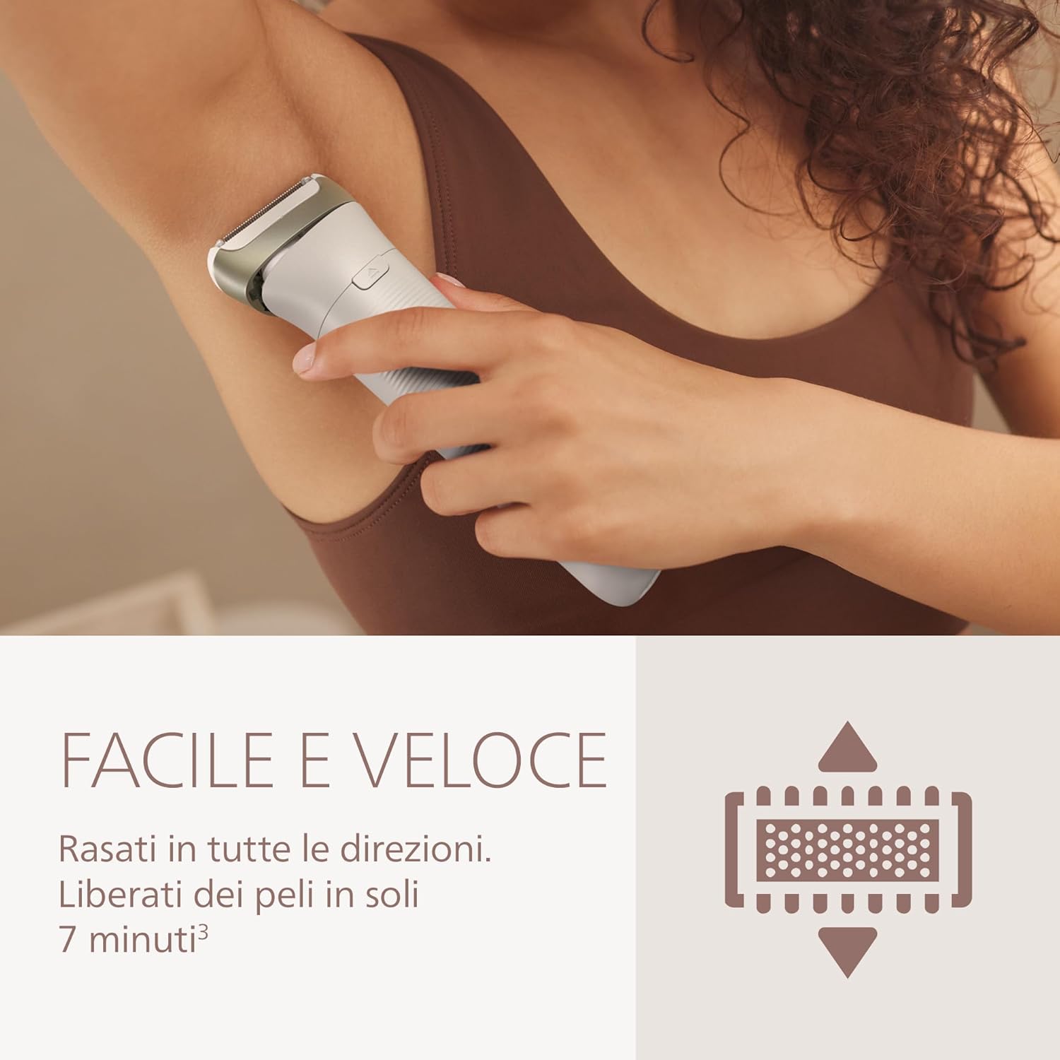 Thumbnail 6 de Philips Lady Shaver Serie 8000 BRL159/00: rasatura delicata e versatile per viso, corpo e bikini