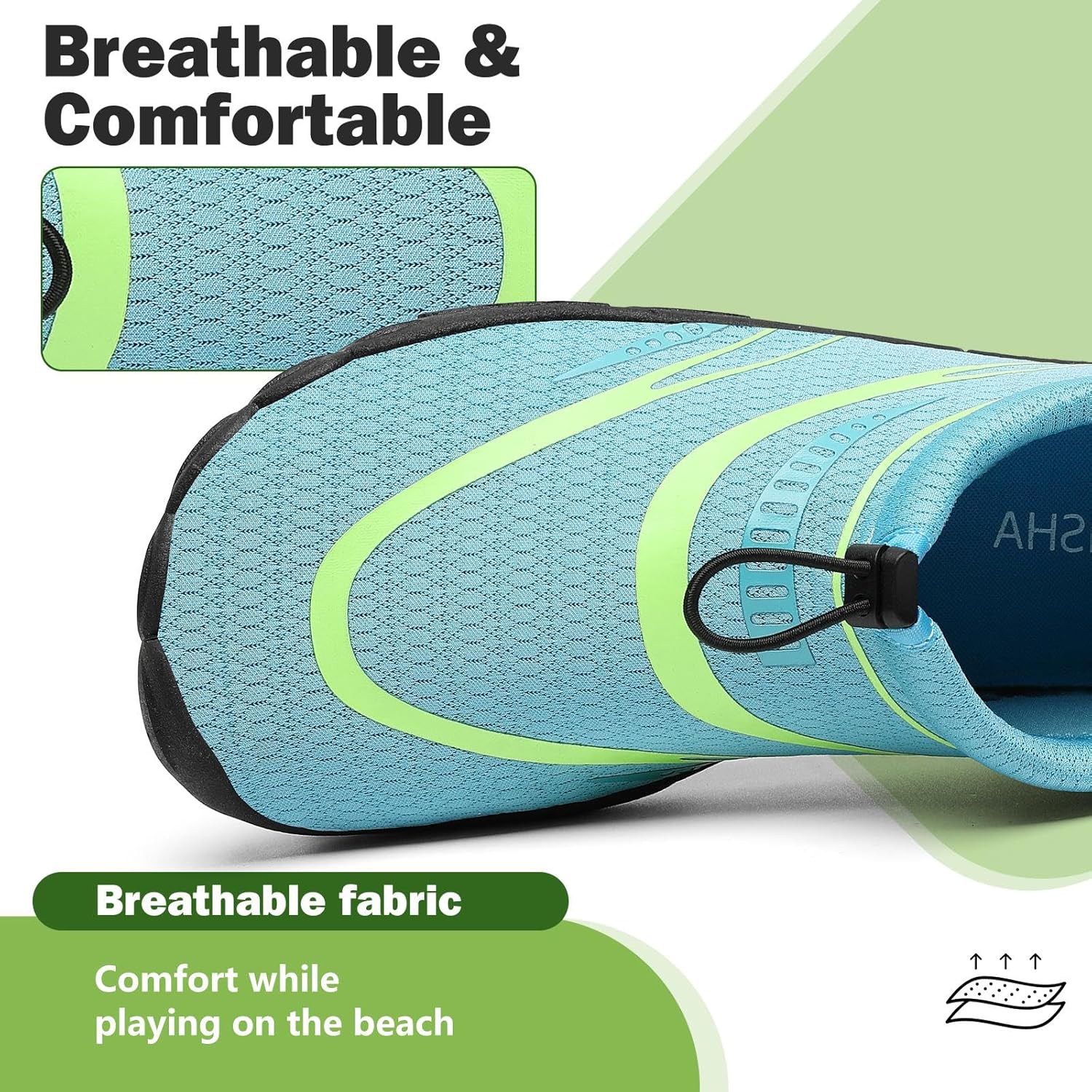 Thumbnail 1 de Mishansha Unisex Badeschuhe Leicht – atmungsaktiv, rutschfest und mit dicker Sohle (Gr. 36–46)