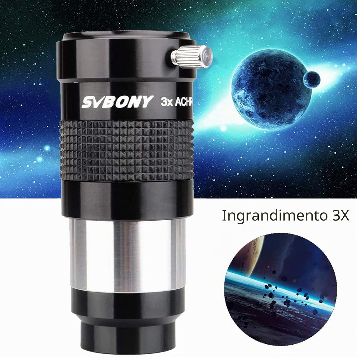 Thumbnail 3 de Svbony SV136 Lente Barlow 3x, 1.25" – ingrandimento triplo e acromatica FMC