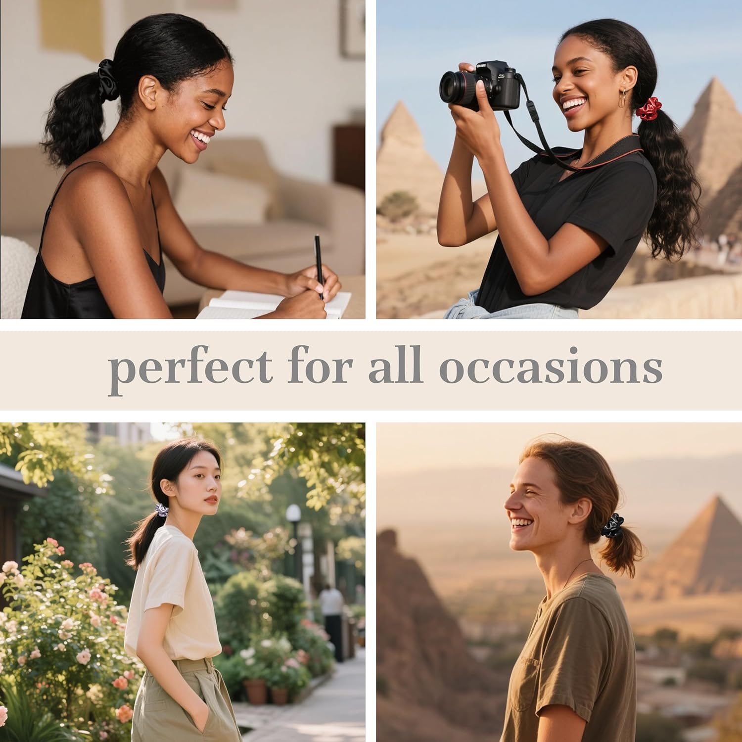 Thumbnail 6 de Townssilk Seiden Scrunchie 2er-Set – 100% Maulbeerseide (6A, 22 Momme), OEKO-TEX zertifiziert