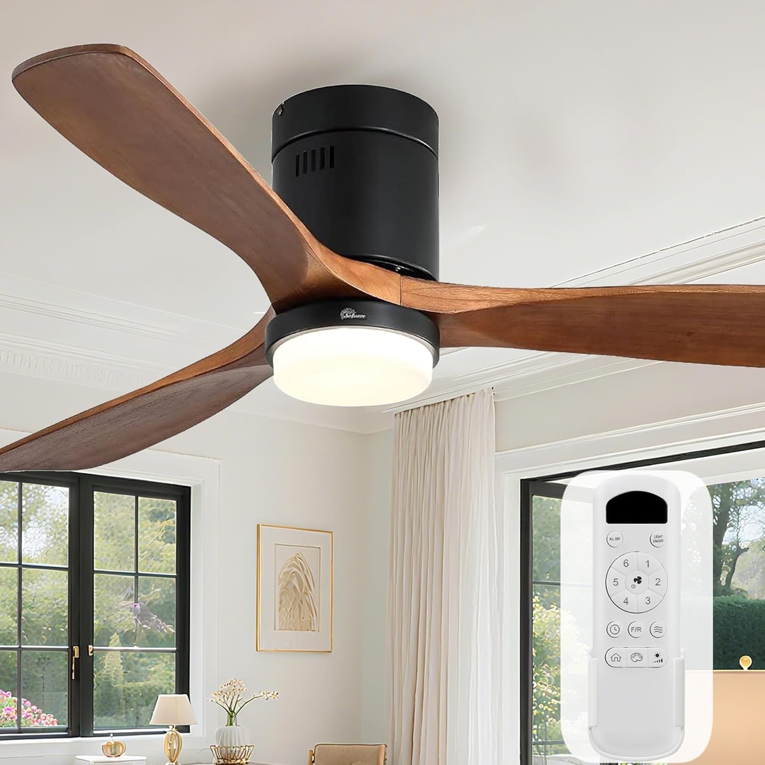 Sofucor 52 Inch Flush Mount Fan 🌀