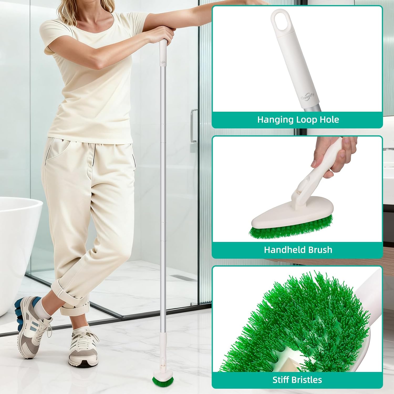 Thumbnail 4 de Qaestfy 4-in-1 Shower Scrubber for Tub and Tile