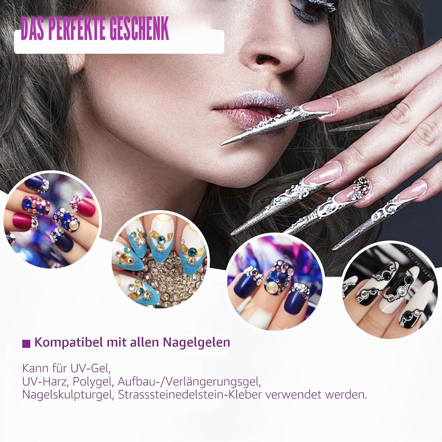 Thumbnail 2 de LadyMisty UV Lampe Für Gelnägel – 2026 Upgrade, 30 Doppellichtperlen, 4 Timer, LCD-Display, Mattweiß