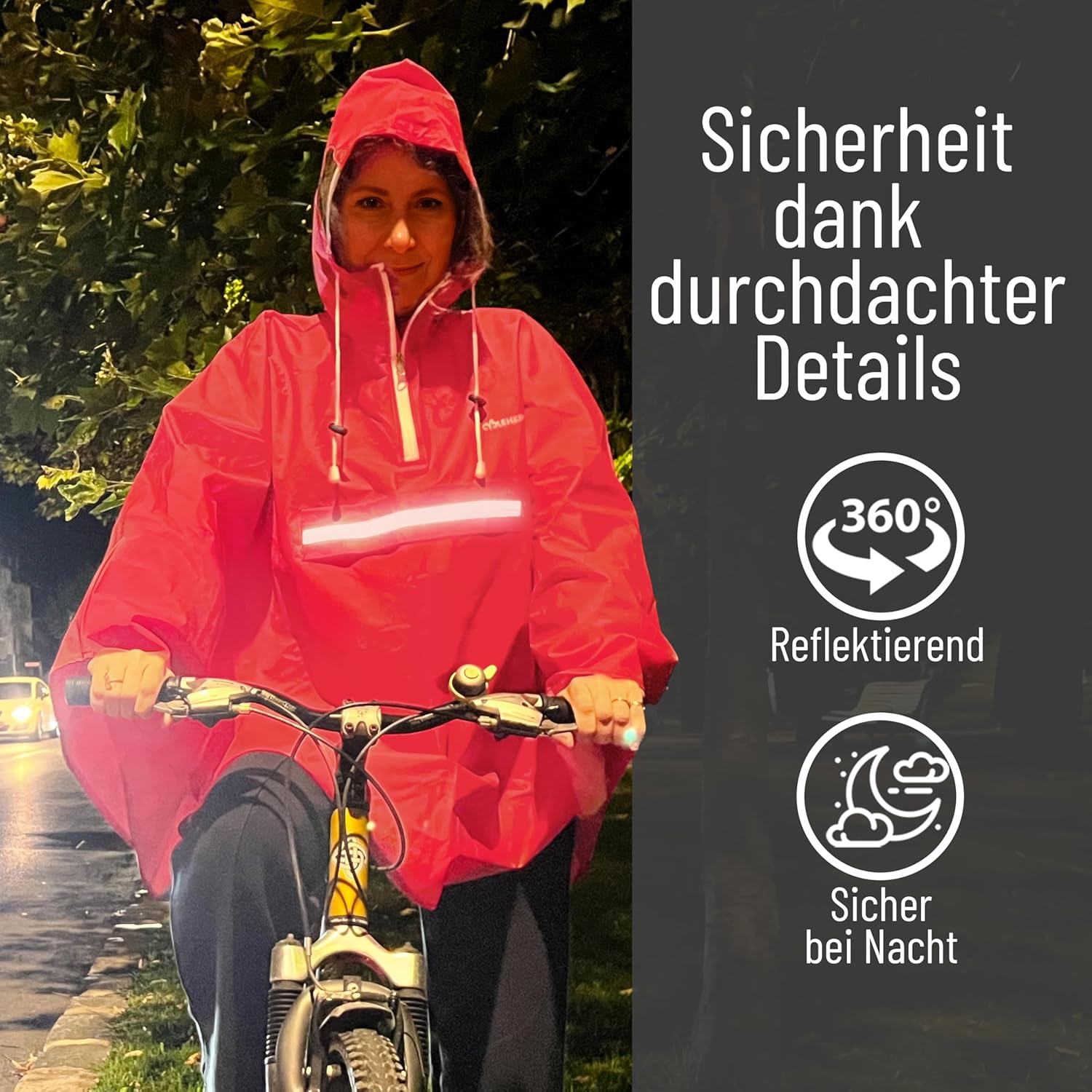 Thumbnail 5 de CYCLEHERO Regenponcho Fahrrad – extra wasserdicht, robust & sichtbar