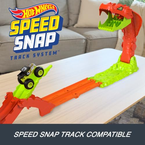Detalle de Hot Wheels Monster Trucks Snake Slam Takedown & Exclusive Bone Shaker