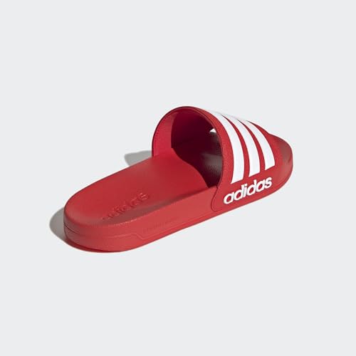 Detalle de adidas Adilette Comfort Slides: Zuecos Unisex para adulto en Vivid Red Cloud White, talla 40.5 EU