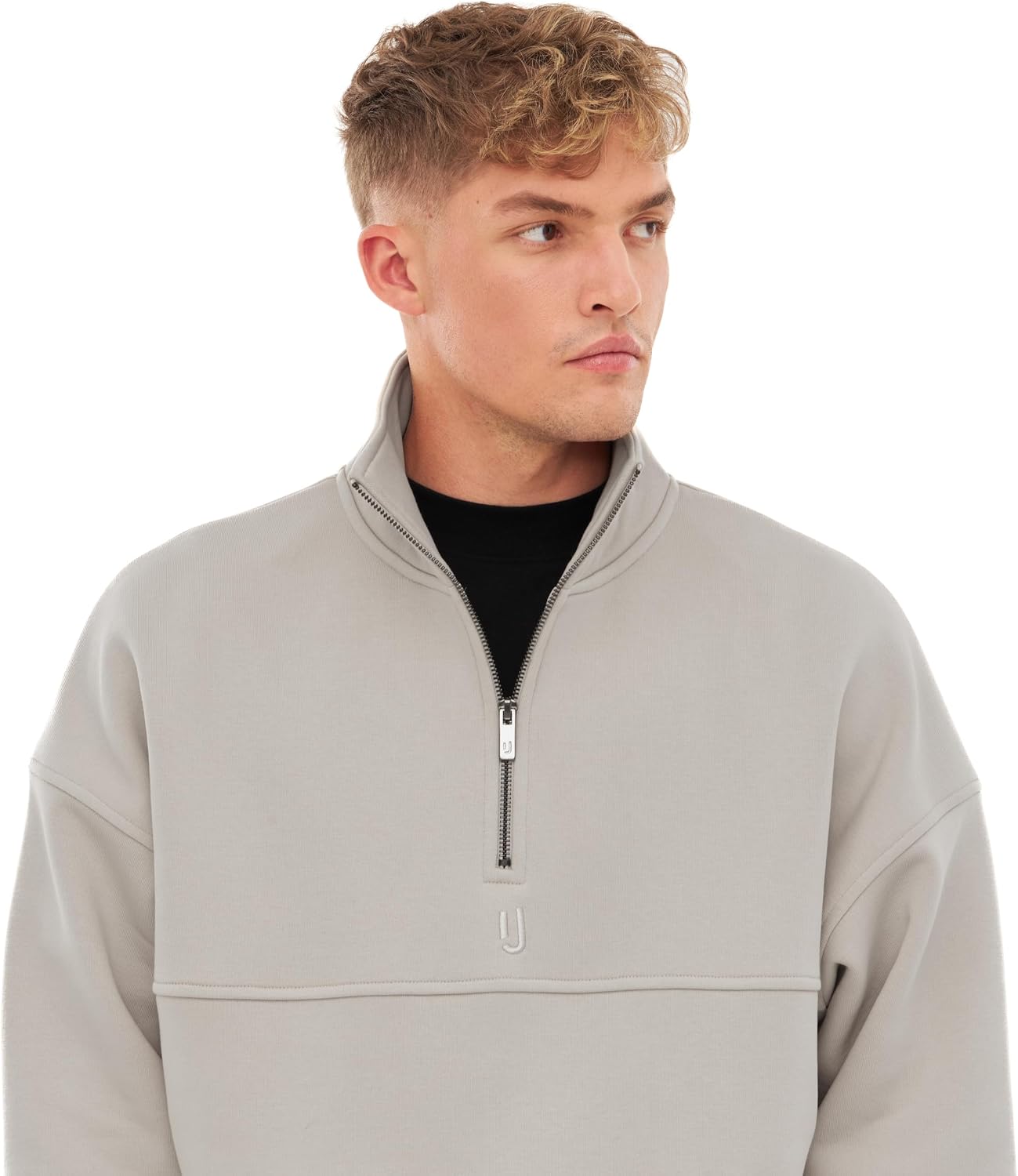 Detalle de Johnny Urban Pull Cooper zippé oversize en coton (homme & femme) – sweat avec fermeture éclair