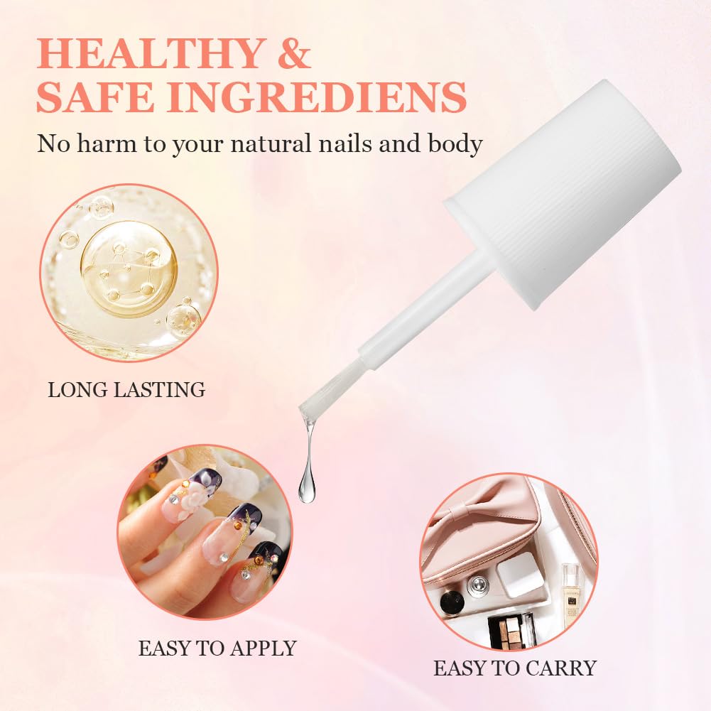 Detalle 2 de Pegamento para Uñas Postizas 3x7ml 💅 Reparación y Adhesivo Profesional