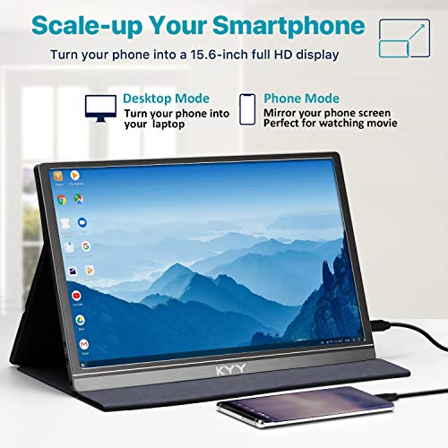 Thumbnail 6 de KYY Portable Monitor 15.6" 1080P: Slim, versatile screen extender with cover