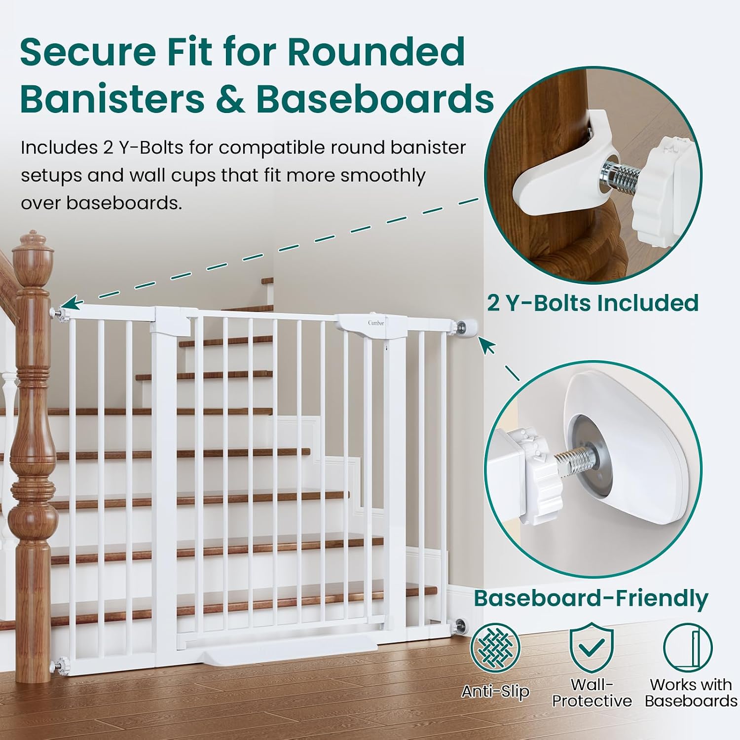 Thumbnail 1 de Cumbor 29.7-46" Baby Gate 30.5 in