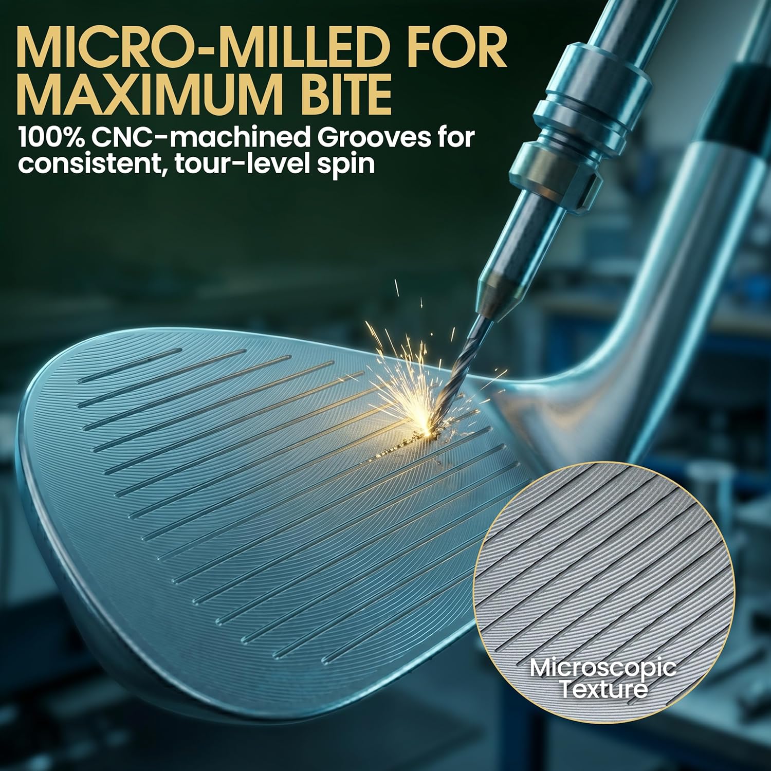 Detalle de ALVO GOLF Premium Full Face Wedges — 52/56/60/70 Degree Forged Spin Set