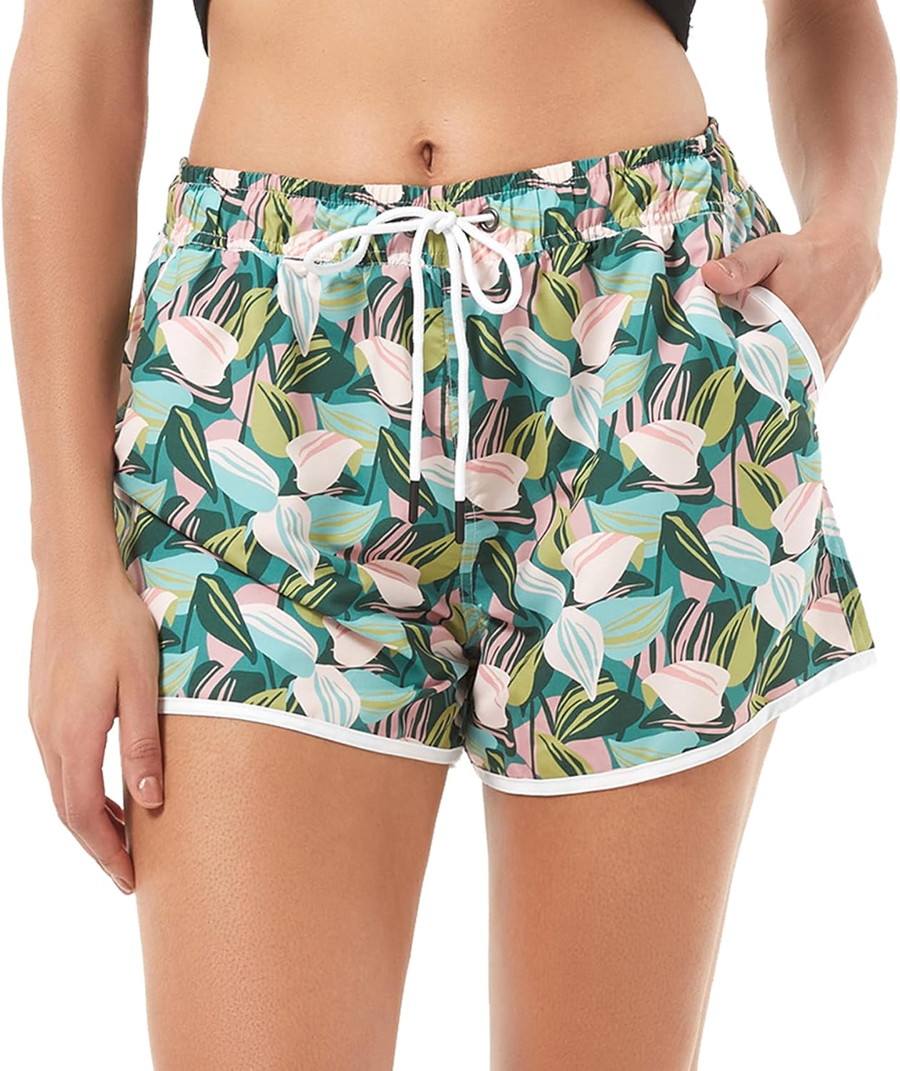 Thumbnail 2 de riemot Pantaloncini da bagno donna con asciugatura rapida, tasche e finto interno traspirante