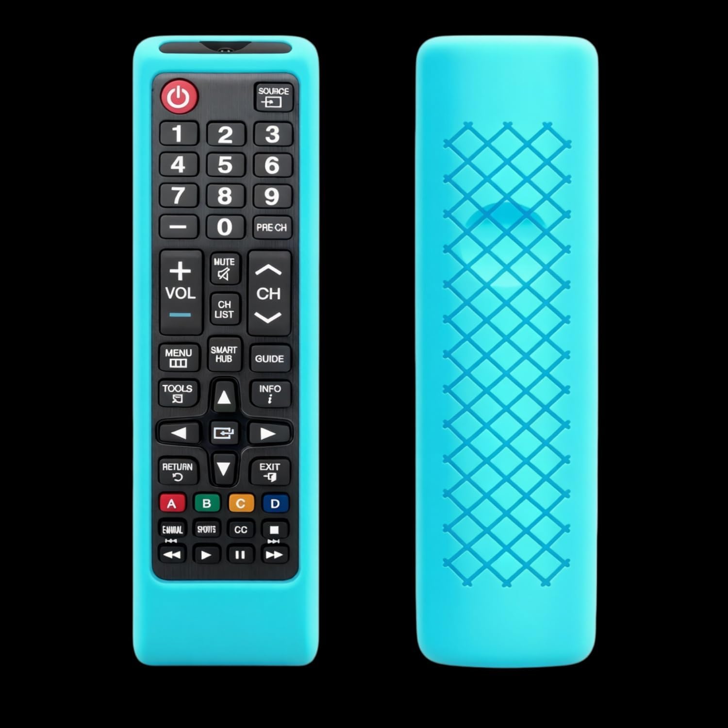 Thumbnail 6 de Remote Cover Case for Samsung TV Remote – Universal silicone sleeve with wrist strap and glow-in-the-dark (White)