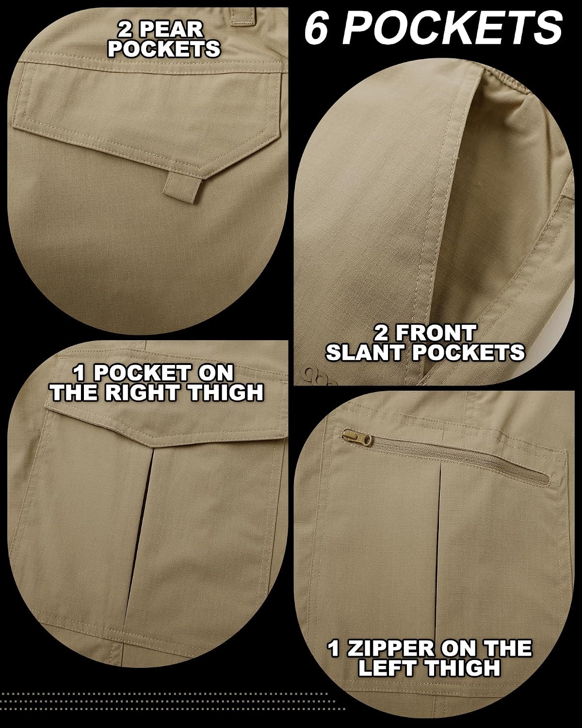 Thumbnail 4 de 33,000ft Men's Zip-Off Hiking Trousers – Quick Dry, Stretch, Convertible to Shorts