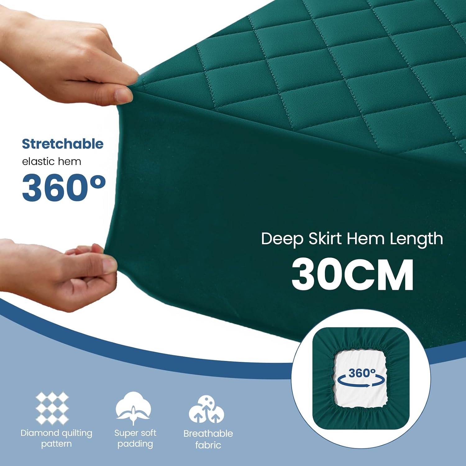 Detalle 2 de YSTELLAA Protège Matelas Impermeable 160x200
