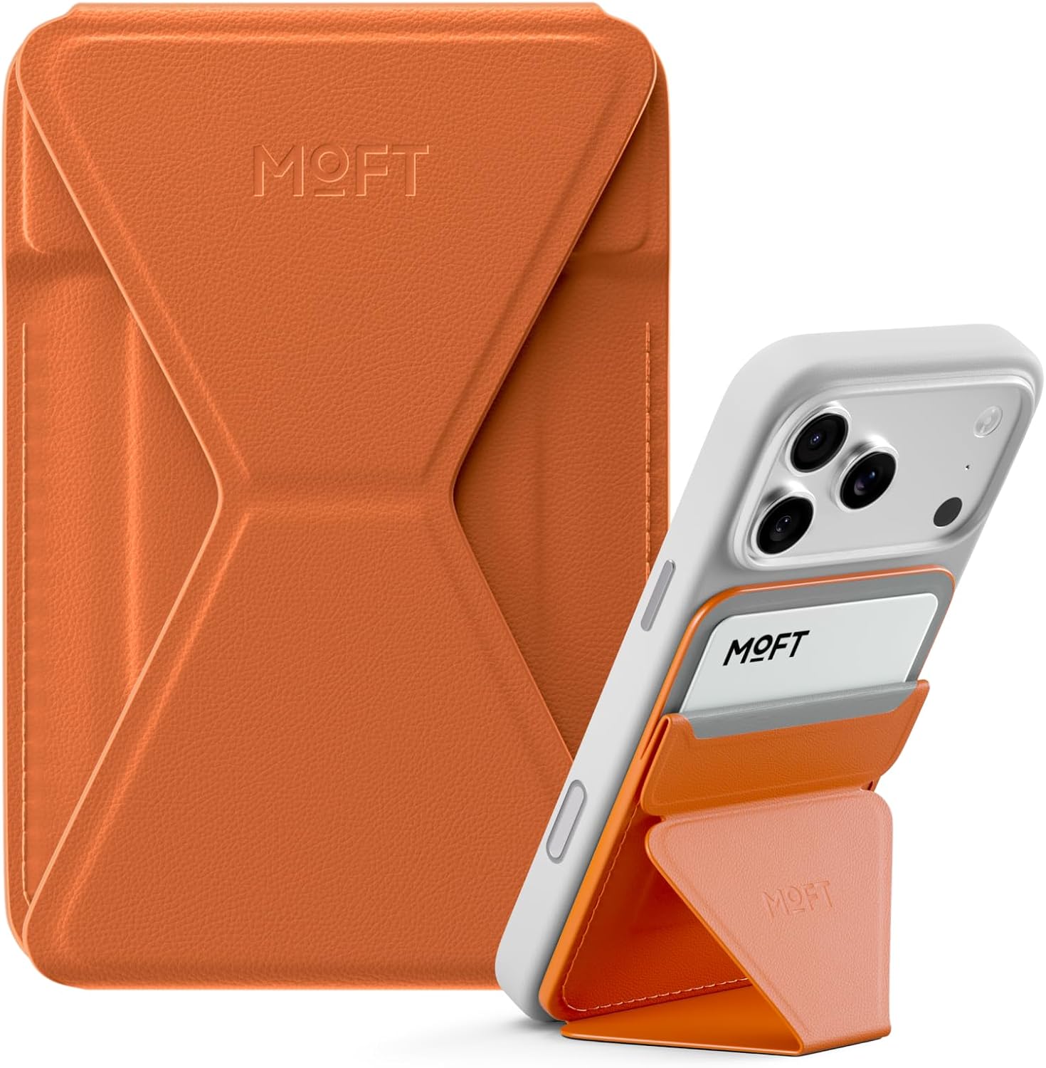 MOFT Magnetic Wallet Stand for iPhone 12–17 Series with MagSafe, Sunrise