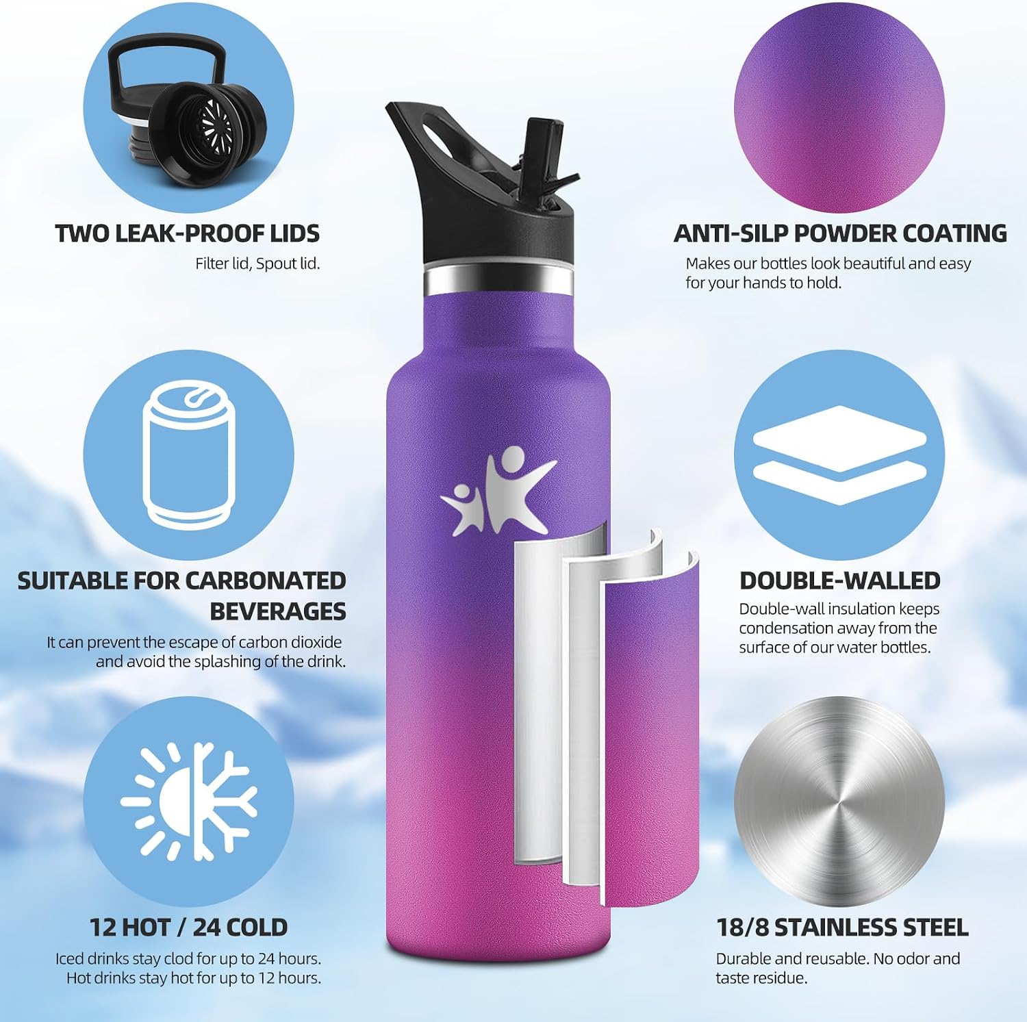 Thumbnail 1 de Gourde INOX 500 ML — Isotherme réutilisable 🚰